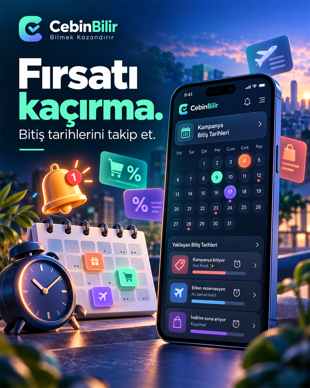 CebinBilir bitiş tarihi hatırlatma görseli